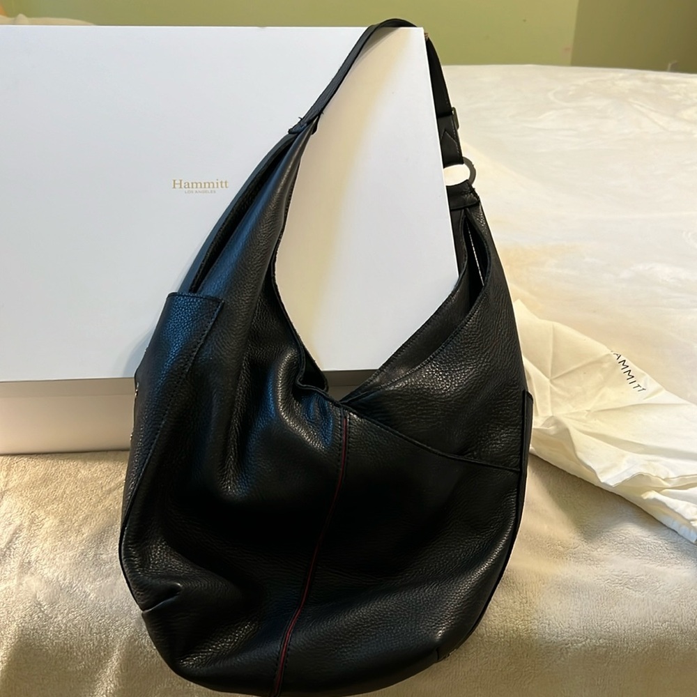 Hammitt Black tom gunmetal Hobo shoulder Bag